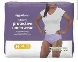 Amazon Basics Women's Protective Underwear, Max Absorbency, Small, 20ct